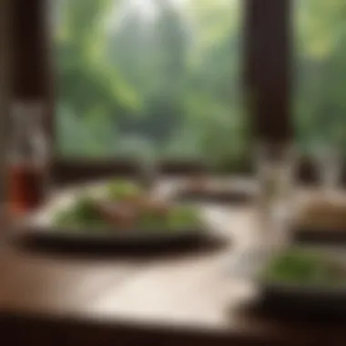 Cultivating Mindfulness in Dietary Choices A serene dining setting that emphasizes mindful eating practices