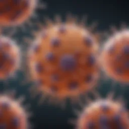 Visual representation of oncolytic adenovirus targeting cancer cells