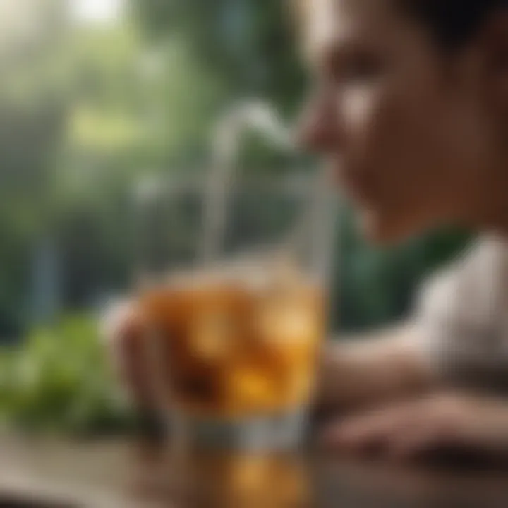 Hydration with water and herbal teas