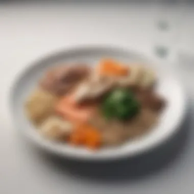 Healthy plate with lean proteins and whole grains