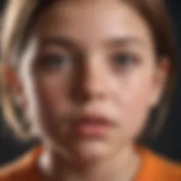 Child experiencing allergic rhinitis symptoms