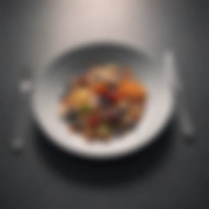 A balanced plate representing dietary patterns beneficial for prostate health.