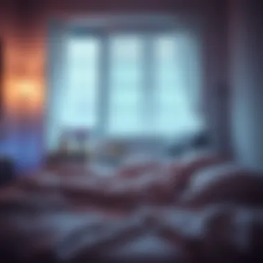 A serene bedroom scene that promotes relaxation and good sleep hygiene.