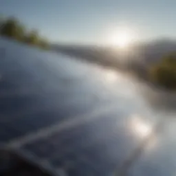 Solar panels harnessing sunlight