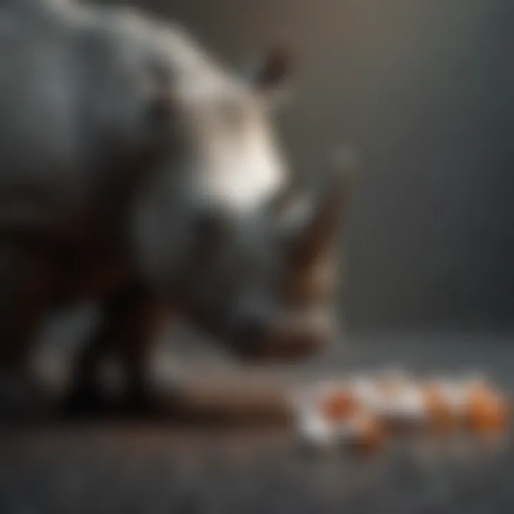 Illustration showing the mechanism of action of Rhino Pills