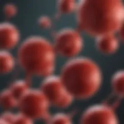 Illustration depicting sickle-shaped red blood cells under a microscope