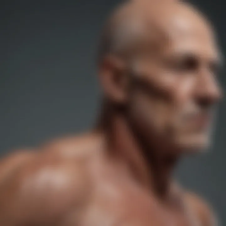 Visual representation of aging effects on muscle health