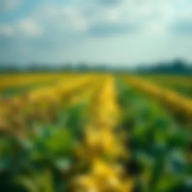 Sustainable Agriculture Practices Diverse crops in a field showcasing sustainable agriculture practices
