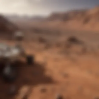 Exploration of Martian Terrain by Rover Overview of Mars surface from a rover