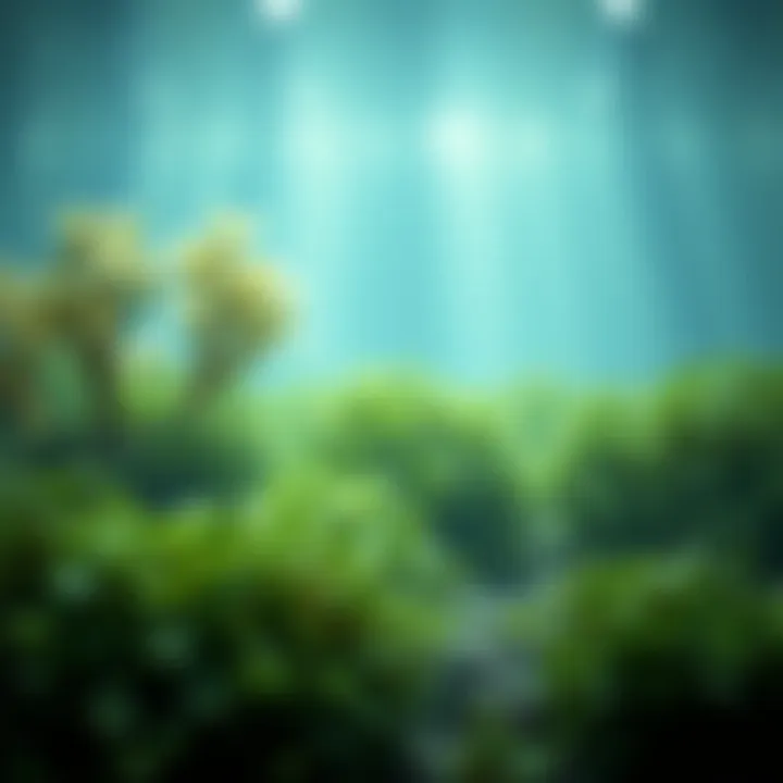 Sustainable Ecosystem with Marine Algae Visual representation of marine algae in a sustainable ecosystem