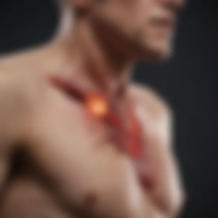 Visual depiction of symptoms associated with bone marrow pain