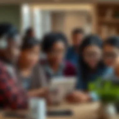 Diverse Engagement with Telehealth A diverse group of individuals engaging with telehealth services on various devices
