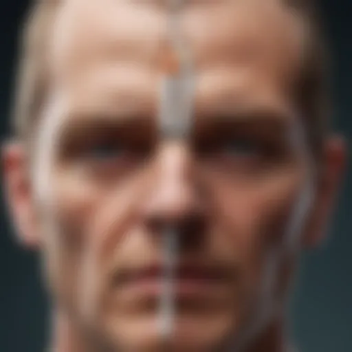 Visual representation of nicotine receptors in the brain