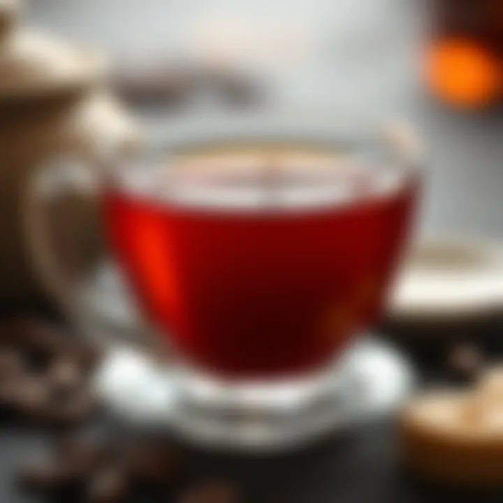 Aromatic Profundity: The Brewed Oolong Experience A close-up of brewed oolong tea, highlighting its rich color and aroma