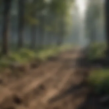 A comparison of healthy versus deforested land showcasing the stark contrast
