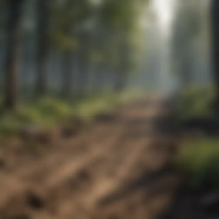 A comparison of healthy versus deforested land showcasing the stark contrast