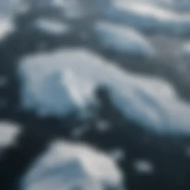 Aerial View of Melting Antarctic Ice Sheets Aerial view of melting Antarctic ice sheets