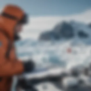 Research Scientists Studying Climate Data in Antarctica Research scientists studying climate data in Antarctica