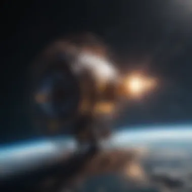 Transmitting Power from Space to Earth Visualization of energy transmission from solar satellites to Earth