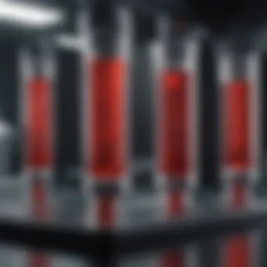 Technological Progress in Blood Testing Comparison of traditional and modern blood testing machines illustrating technological progress