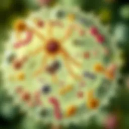 Diagram illustrating the diverse microbial species within the human microbiome