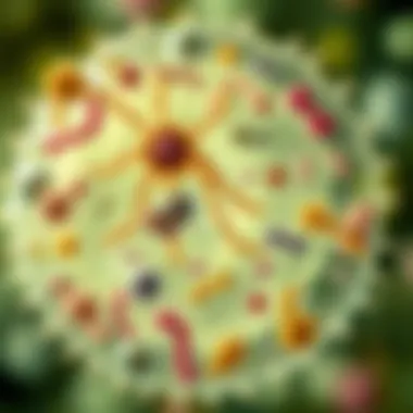 Diversity of Microbial Species in the Microbiome Diagram illustrating the diverse microbial species within the human microbiome