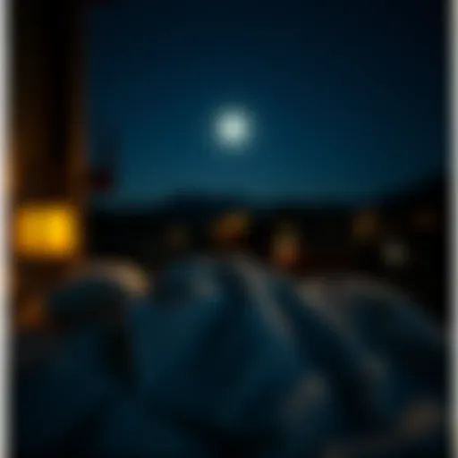 A peaceful night scene symbolizing restorative sleep