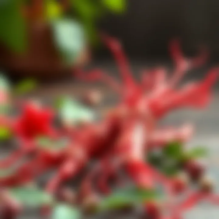 Illustration of health benefits associated with red Panax ginseng.