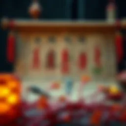 An ancient scroll depicting traditional uses of red Panax ginseng.