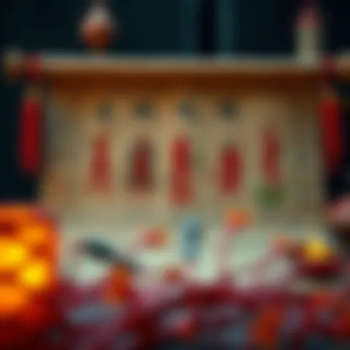 An ancient scroll depicting traditional uses of red Panax ginseng.