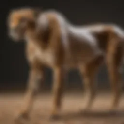 Anatomy of a cheetah highlighting muscle groups