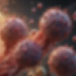 Diagram illustrating cellular mutations in tumor development