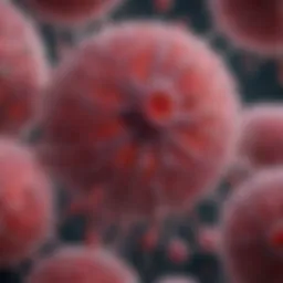 Close-up of endothelial cells showcasing their structure