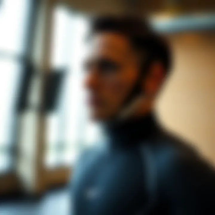 Athlete wearing compression attire during rehabilitation