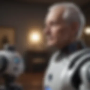 Robotics Enhancing Daily Living Advanced robotic technology aiding in daily tasks for seniors