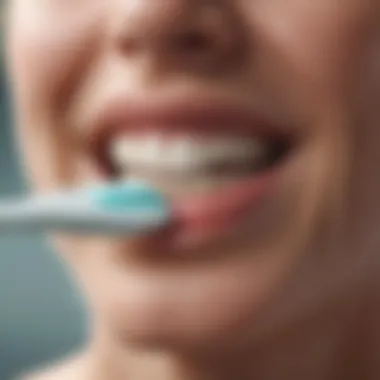 A close-up of a toothpaste tube with natural ingredients highlighting its role against gum disease