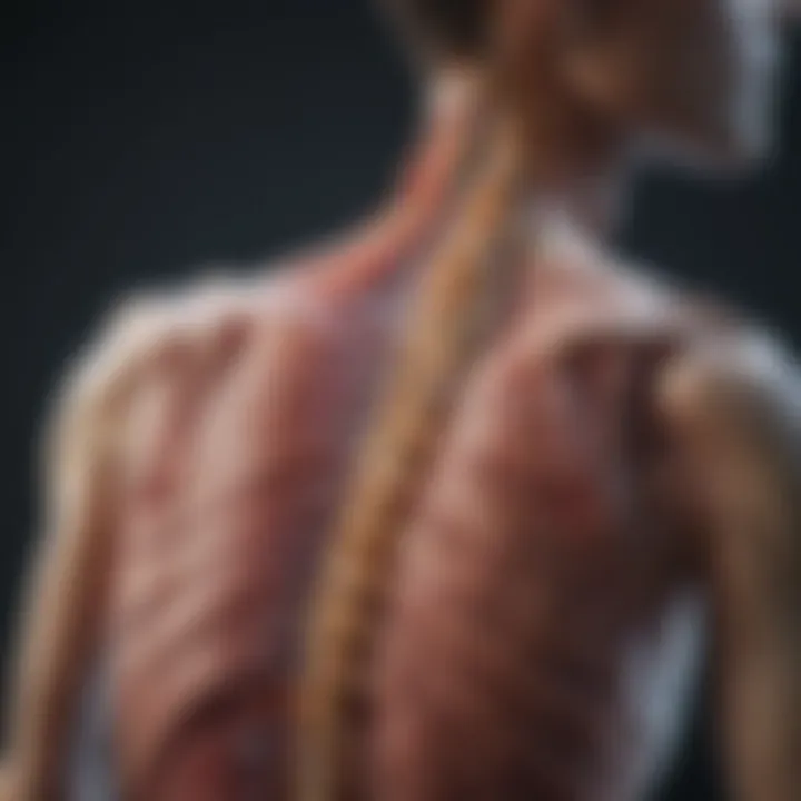 Diagram illustrating spinal muscular atrophy pathology