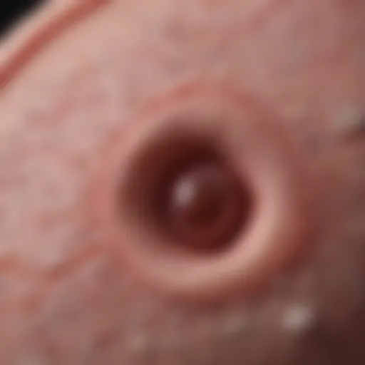 Illustration depicting granuloma annulare lesions on skin