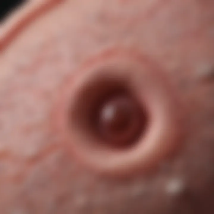 Illustration depicting granuloma annulare lesions on skin