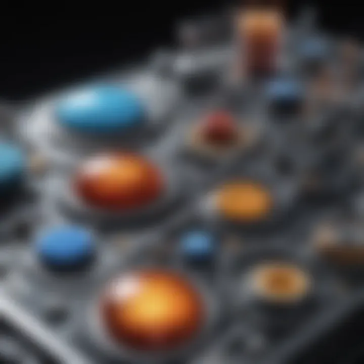 Infographic depicting various cellular components and their functions