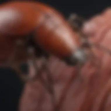 Anatomy of the Tick and Its Feeding Mechanism Illustration of a tick, highlighting its anatomy and feeding behavior