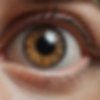 Illustration of the eye anatomy relevant to cataract surgery