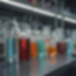 A diverse array of biological reagents displayed in a laboratory setting.