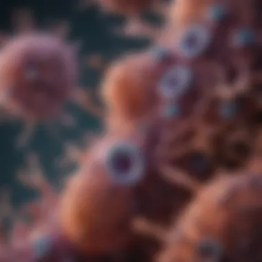 Microscopic Analysis of Cancerous Lung Cells Microscopic view of cancerous lung cells