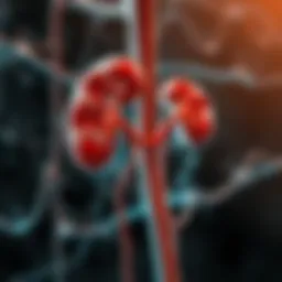 A visual representation of diabetic nephropathy mechanisms