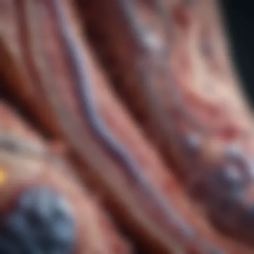 Microscopic view of endocardial fibrosis