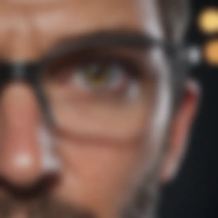 Close-up of bifocal lens technology