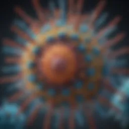 Visual representation of influenza virus structure