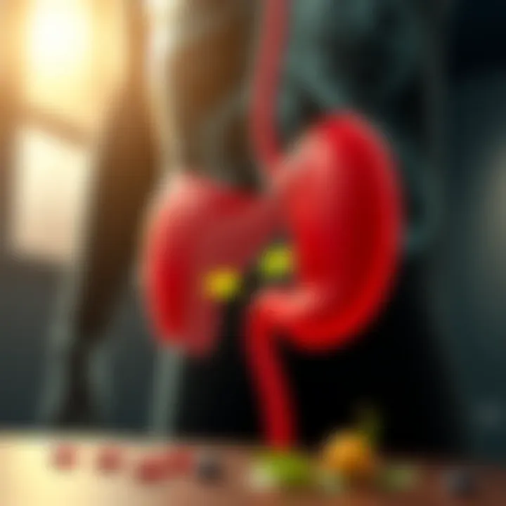 Diagram illustrating dietary factors affecting gallbladder health