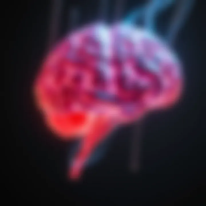 Illustration of neurological symptoms associated with leaky brain syndrome